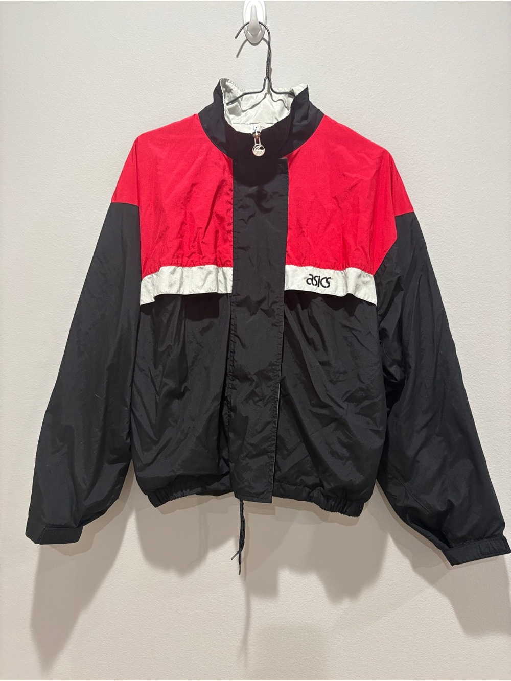 Asics 90s Color Block Windbreaker Jacket Size M VTG